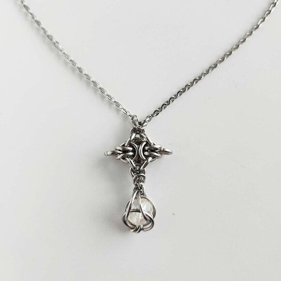 Fairy whimsical silver star necklace - Picture 3 of 8